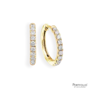 0.22ct Diamond Yellow Gold Earrings