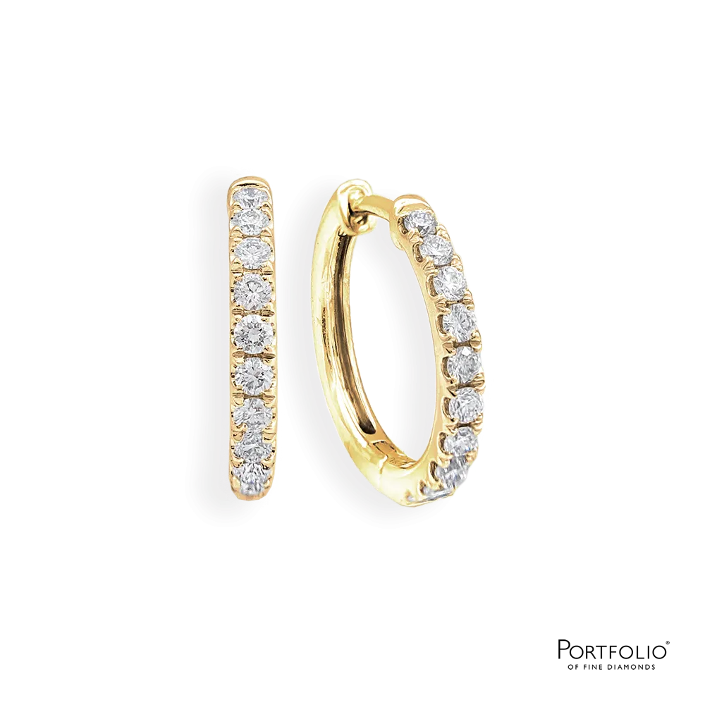 0.22ct Diamond Yellow Gold Earrings