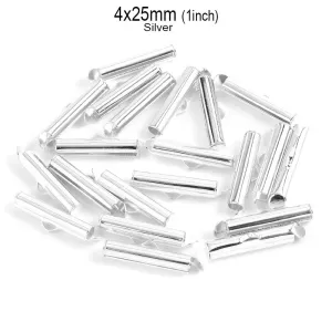 10 PCS, SLIDER CLASP FOR BEAD LOOMS, SLIDE TUBE END BAR FINDING FOR SEED BEAD & CHAINS JEWELRY MAKING AND BEADING, Slide on tube clasps, loom jewelry, jewelry making, clasps, beading supplies