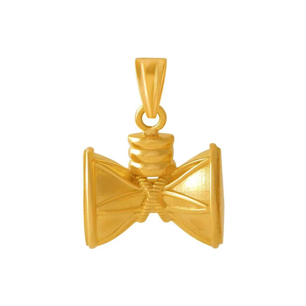 14k Damru Designed Gold Pendent