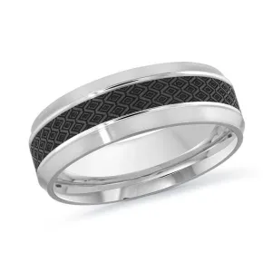 14K White Gold Ring from the Noir Collection by Malo - MRDA-120-7W