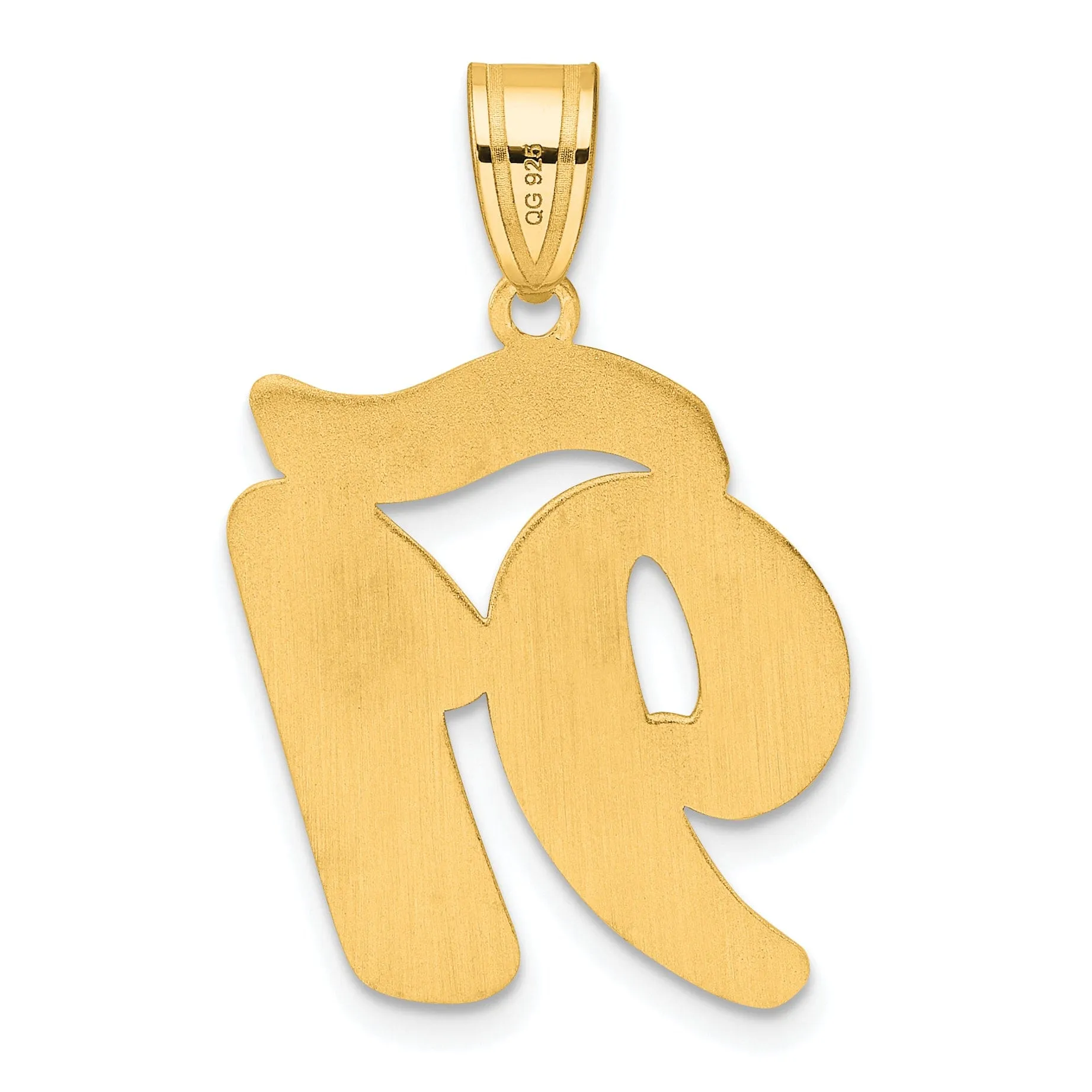 14k Yellow Gold Polished Finish Script Design Number 91 Charm Pendant