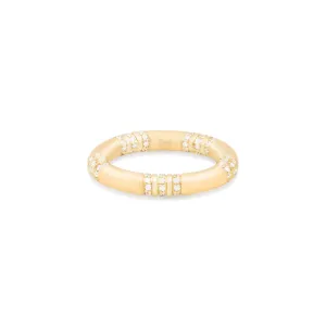 14KY The Crew Stacking Ring in Diamond