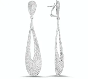 18K white gold earrings with 8.99 CT diamonds