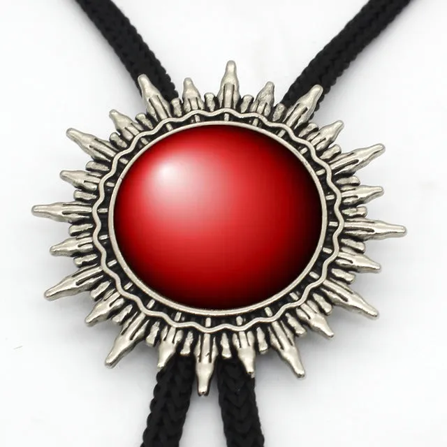 2017 New Trendy Black Glass Dome Bolo Tie Western Cowboy Shirt Accessory Red Blue Photo Jewelry Round Vintage Bolo Ties necklace