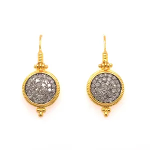 24K Diamond Earrings