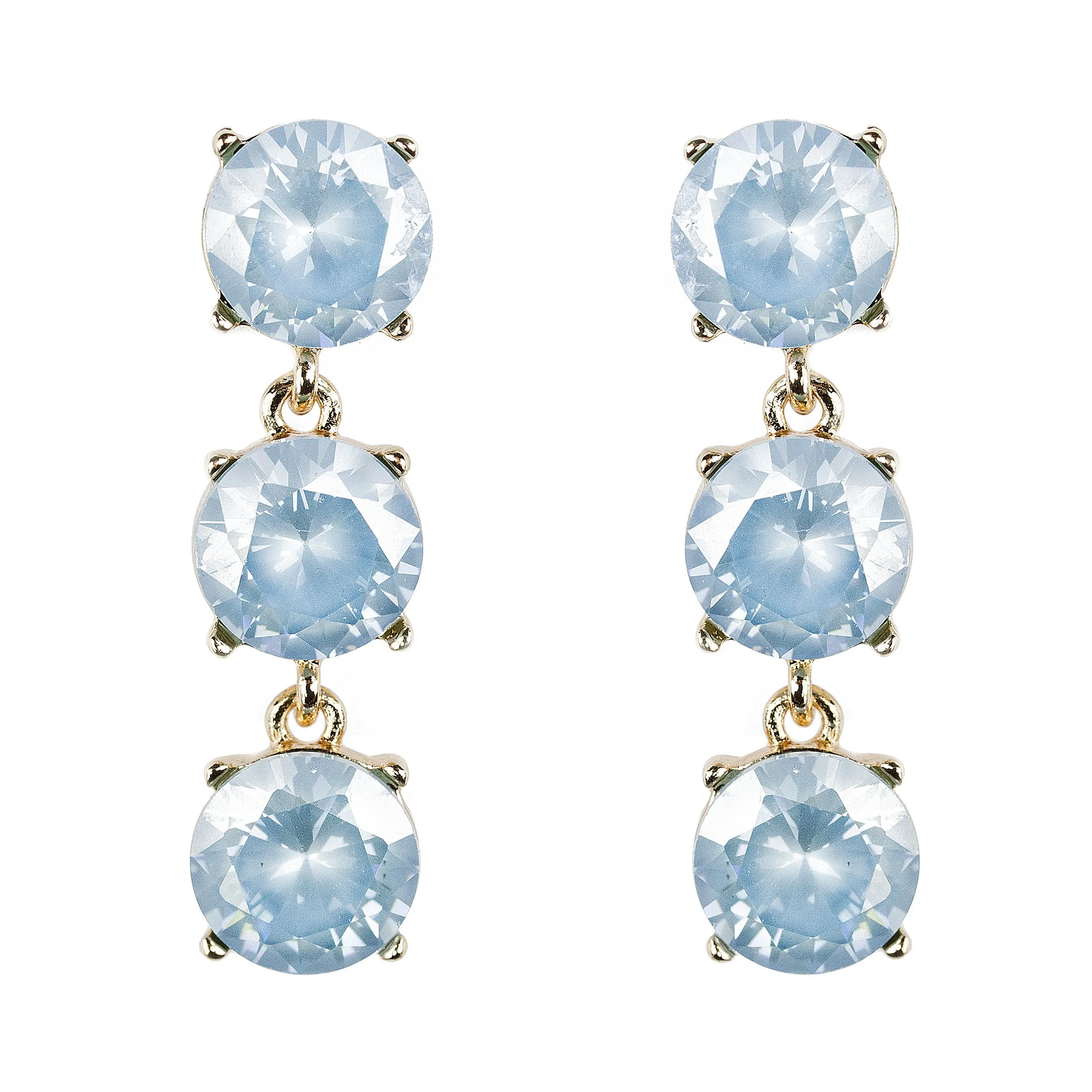 3 Tier Brilliant Jewel Earrings