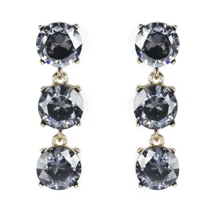 3 Tier Brilliant Jewel Earrings