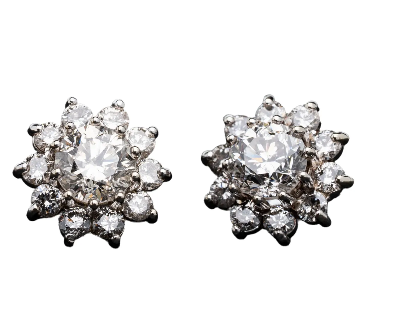 3.00ctw Diamond Halo Stud Earrings