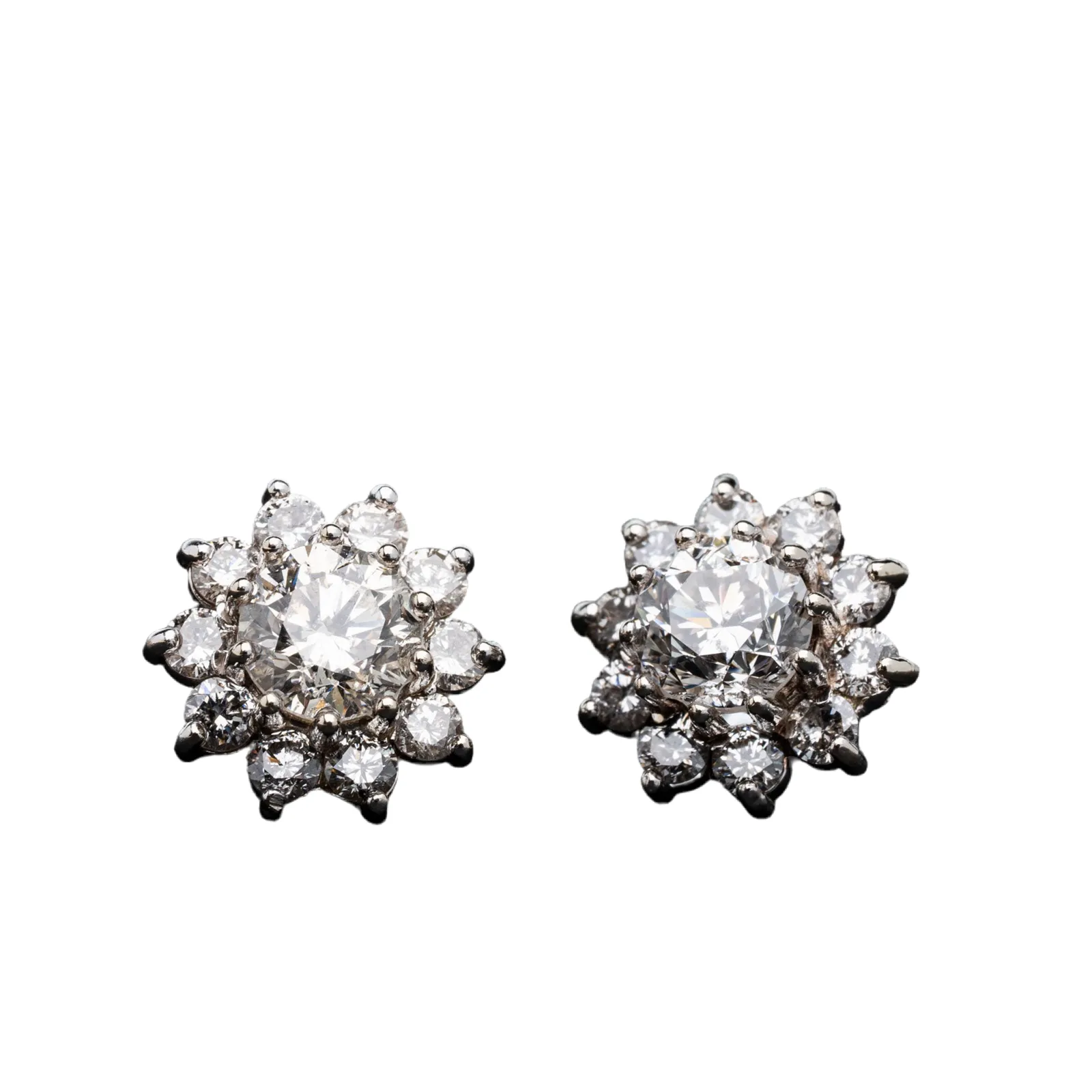 3.00ctw Diamond Halo Stud Earrings