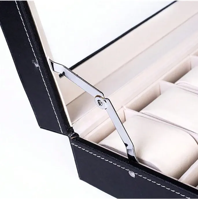 43.3 X 8.7 X 29.3Cm 24 Grid Leather Watch Display Organizer Box