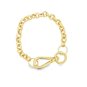 7mm Carabiner Clasp Rolo Bracelet (F155/I505)