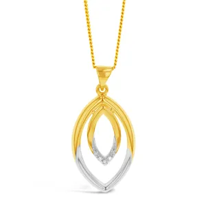 9ct Yellow Gold Diamond  Pendant