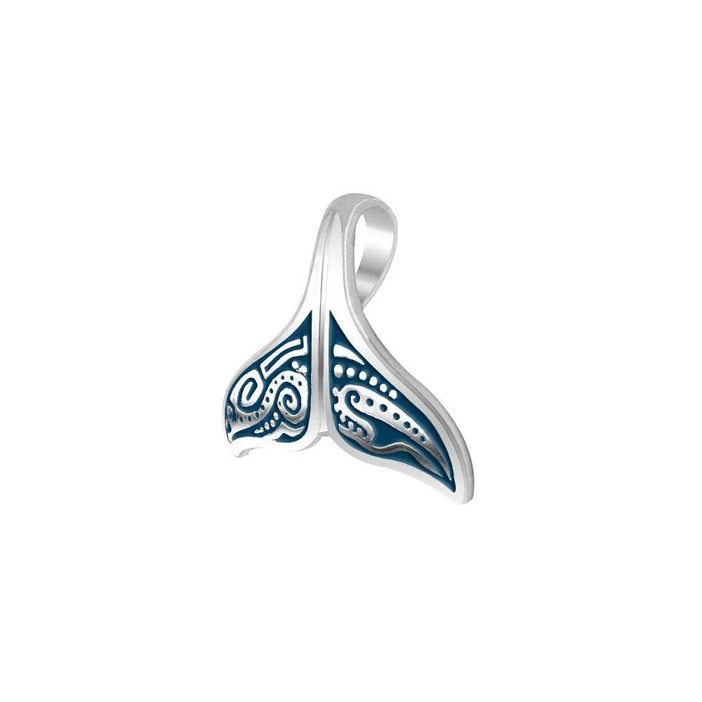 Aboriginal Inspired Sterling Silver Whale Tail Pendant TP2327