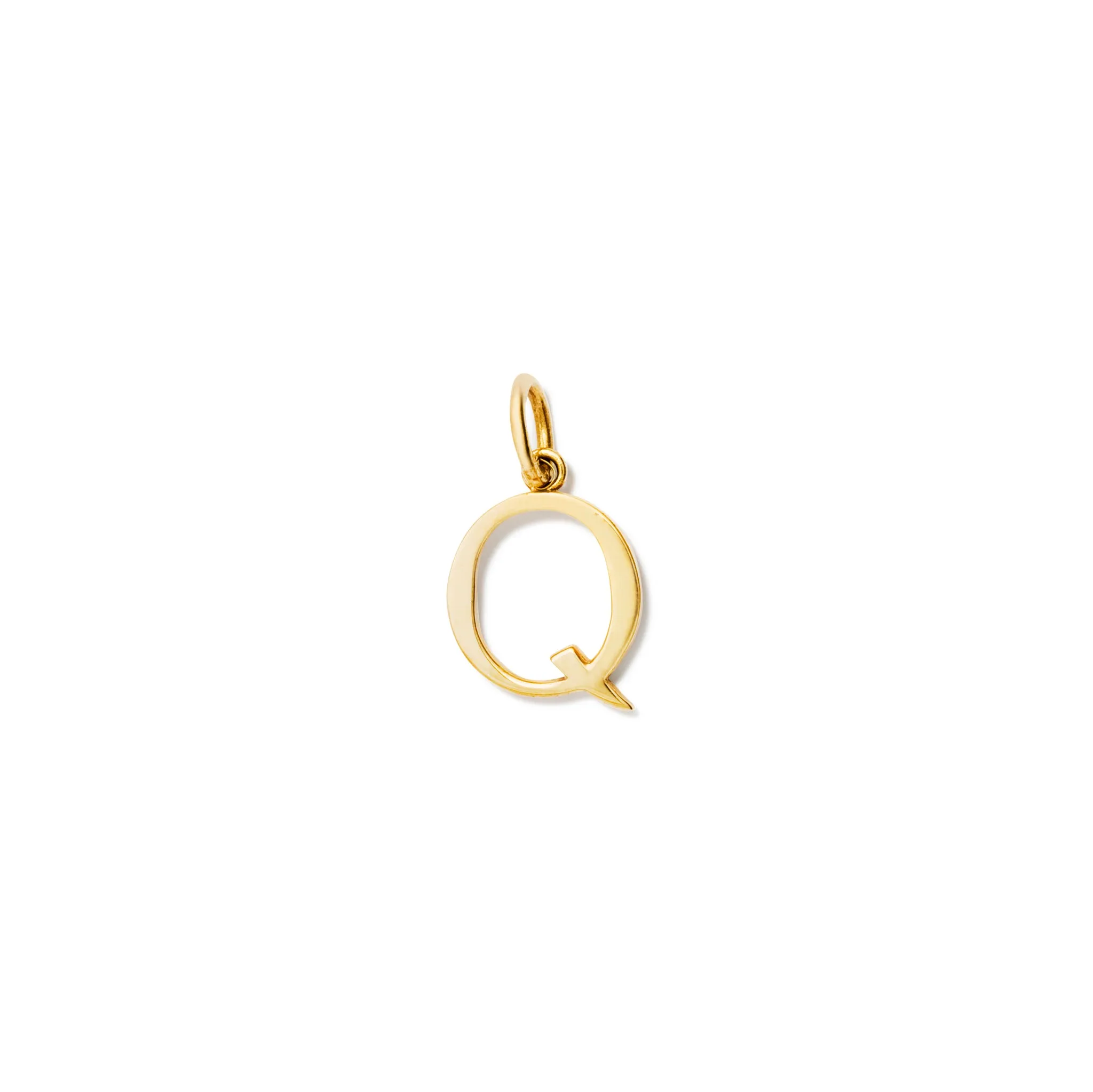 Alice Alphabet Initial Necklace Pendant Yellow Gold