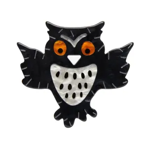 All Hallows' Eve A Halloween Hoot Brooch