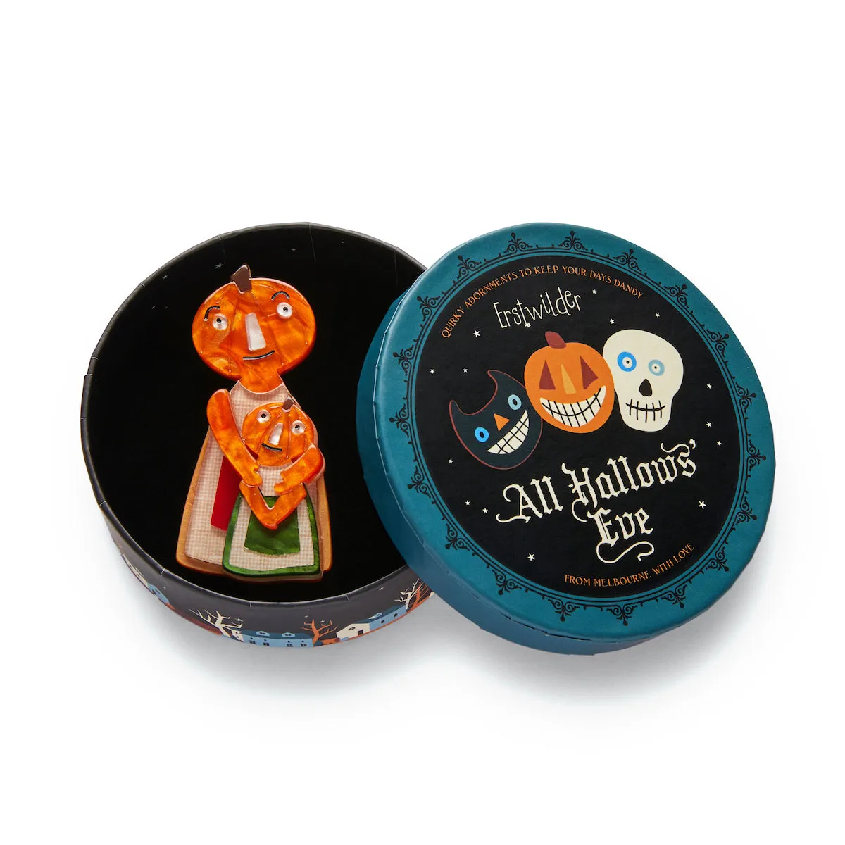 All Hallows' Eve The Pumpkin Family Affair Brooch