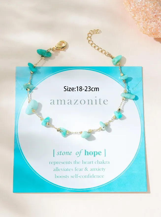 Amazonite Crystal Stone Bracelet