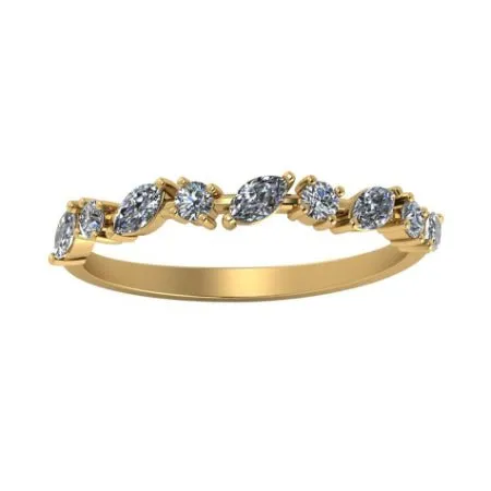 Ardith Trendy Moissanite Wedding Ring