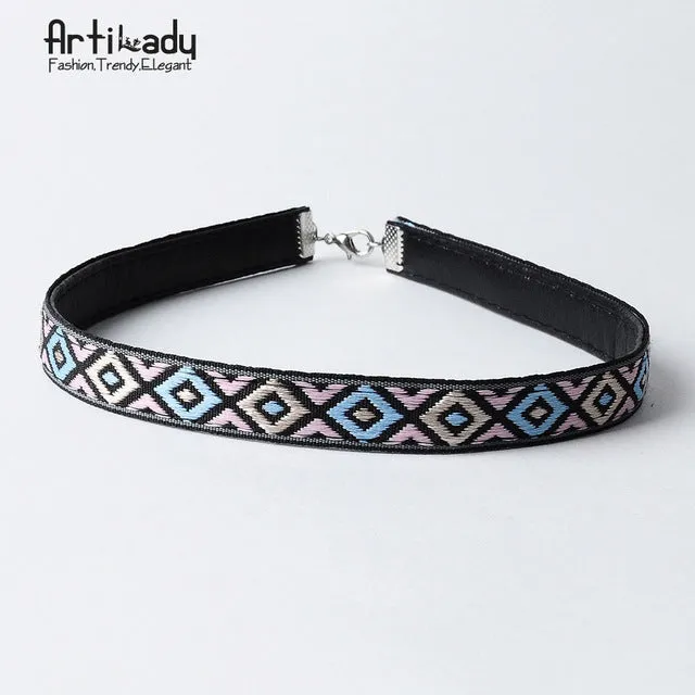 Artilady leather boho choker necklace fashion multicolor Bohemia chokers necklace for women jewelry party