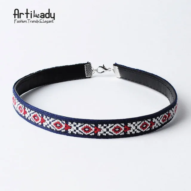 Artilady leather boho choker necklace fashion multicolor Bohemia chokers necklace for women jewelry party