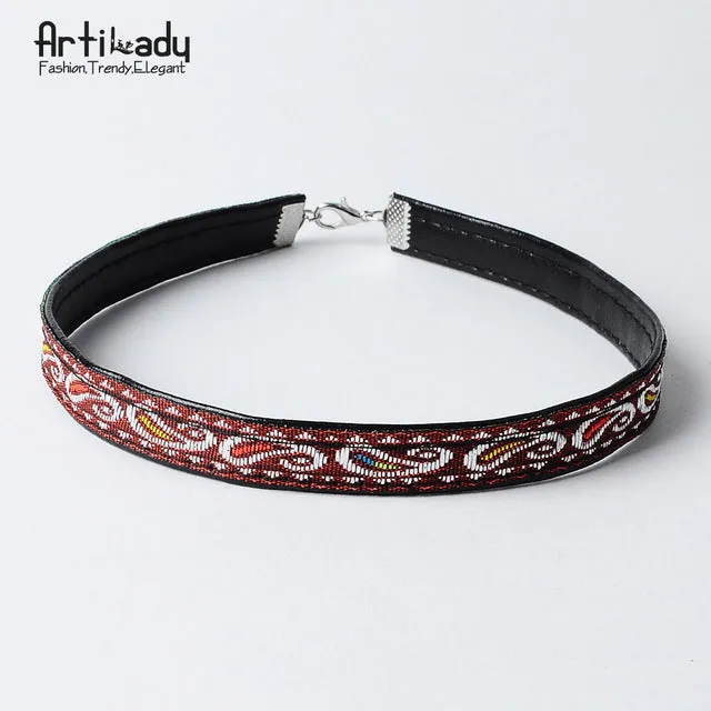 Artilady leather boho choker necklace fashion multicolor Bohemia chokers necklace for women jewelry party