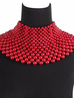 Ashore Shop Handmade Indian Beaded Collar Maxi Necklace