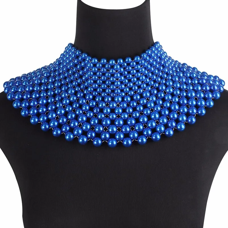 Ashore Shop Handmade Indian Beaded Collar Maxi Necklace