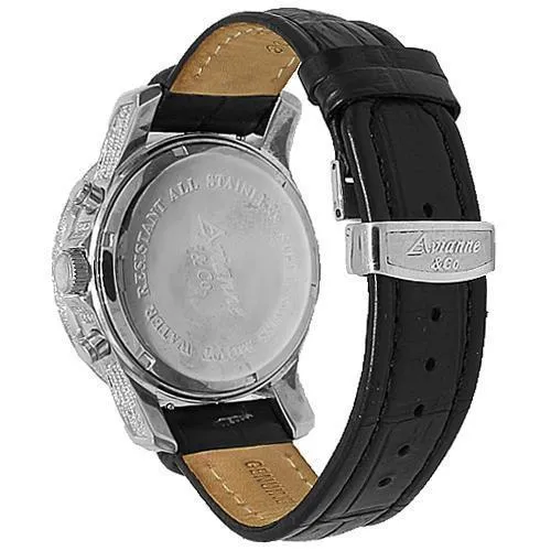 Avianne & Co. Mens King Collection Diamond Watch 13.50 Ctw