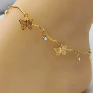 Beautiful Butterfly Rhinestone Anklet