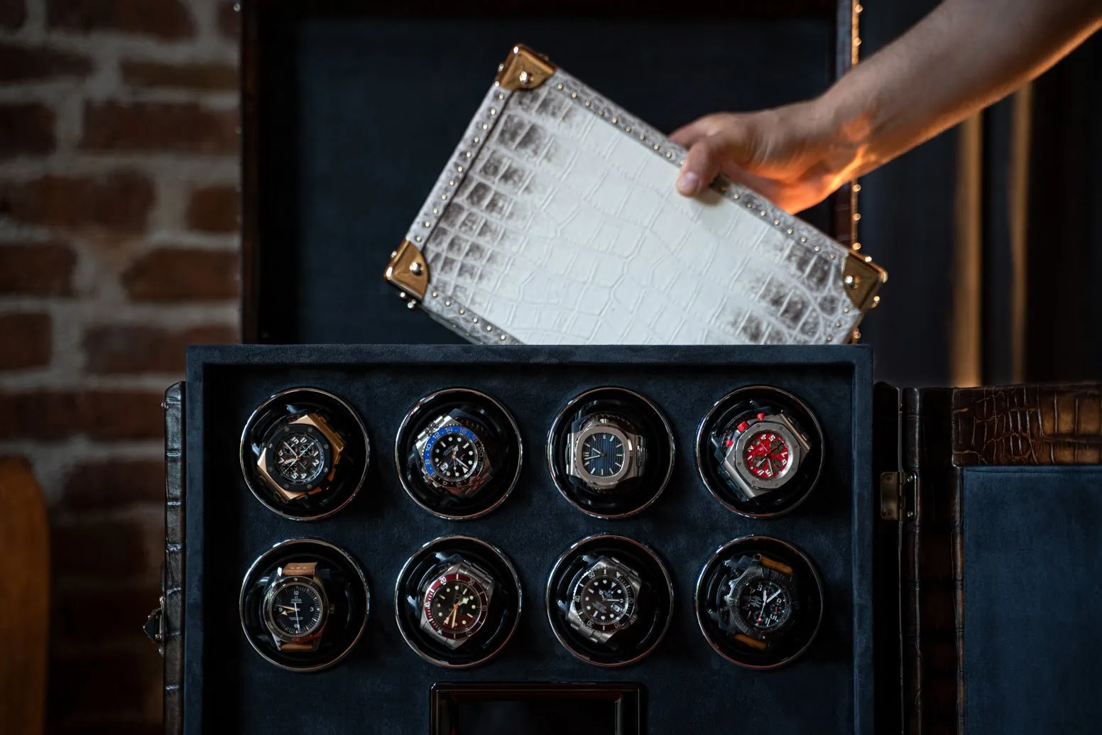 Bosphorus Watch Winder Trunk - CP Patina Brown