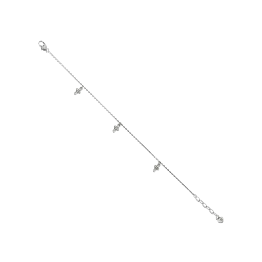 Brighton Women's Cross Silver Anklet