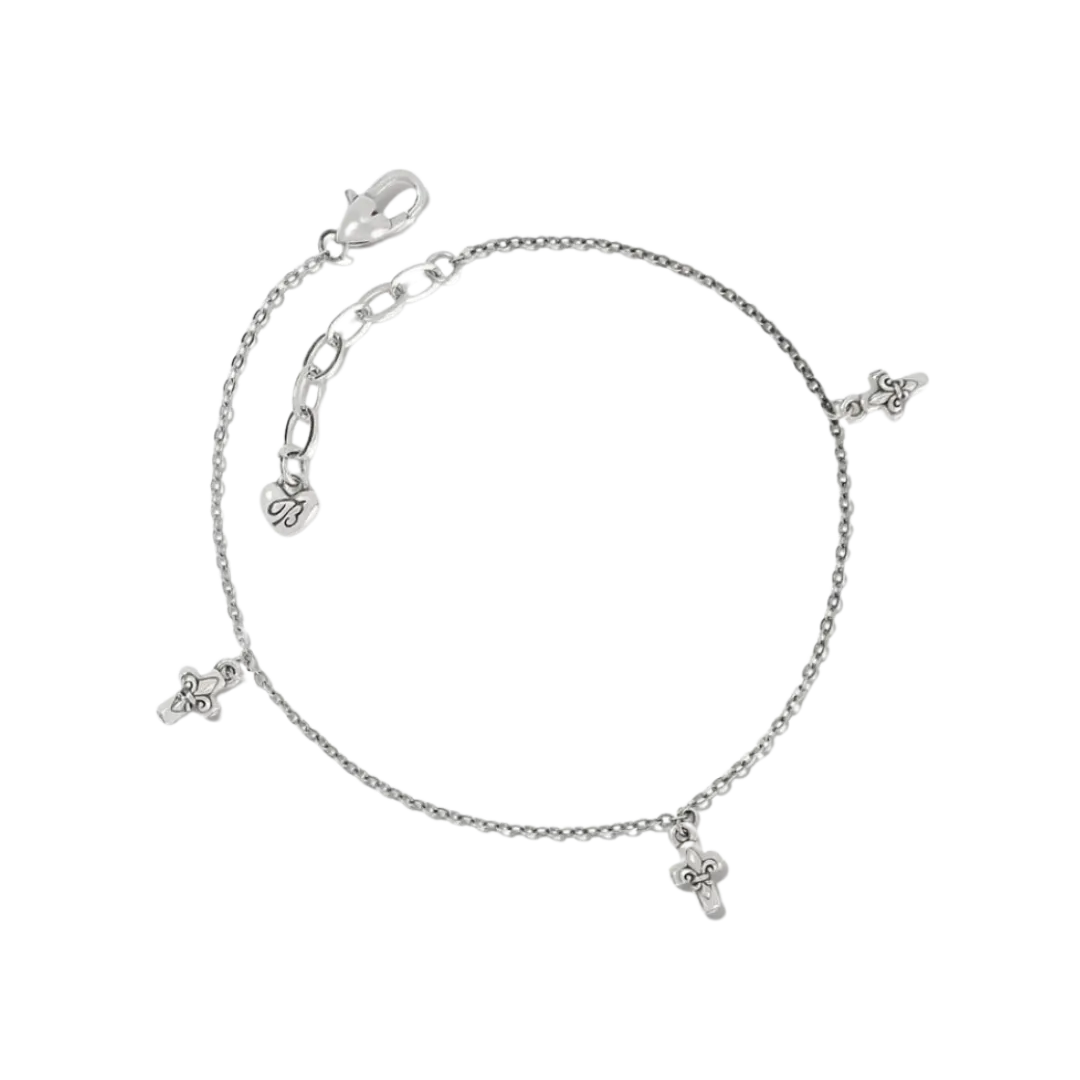 Brighton Women's Cross Silver Anklet