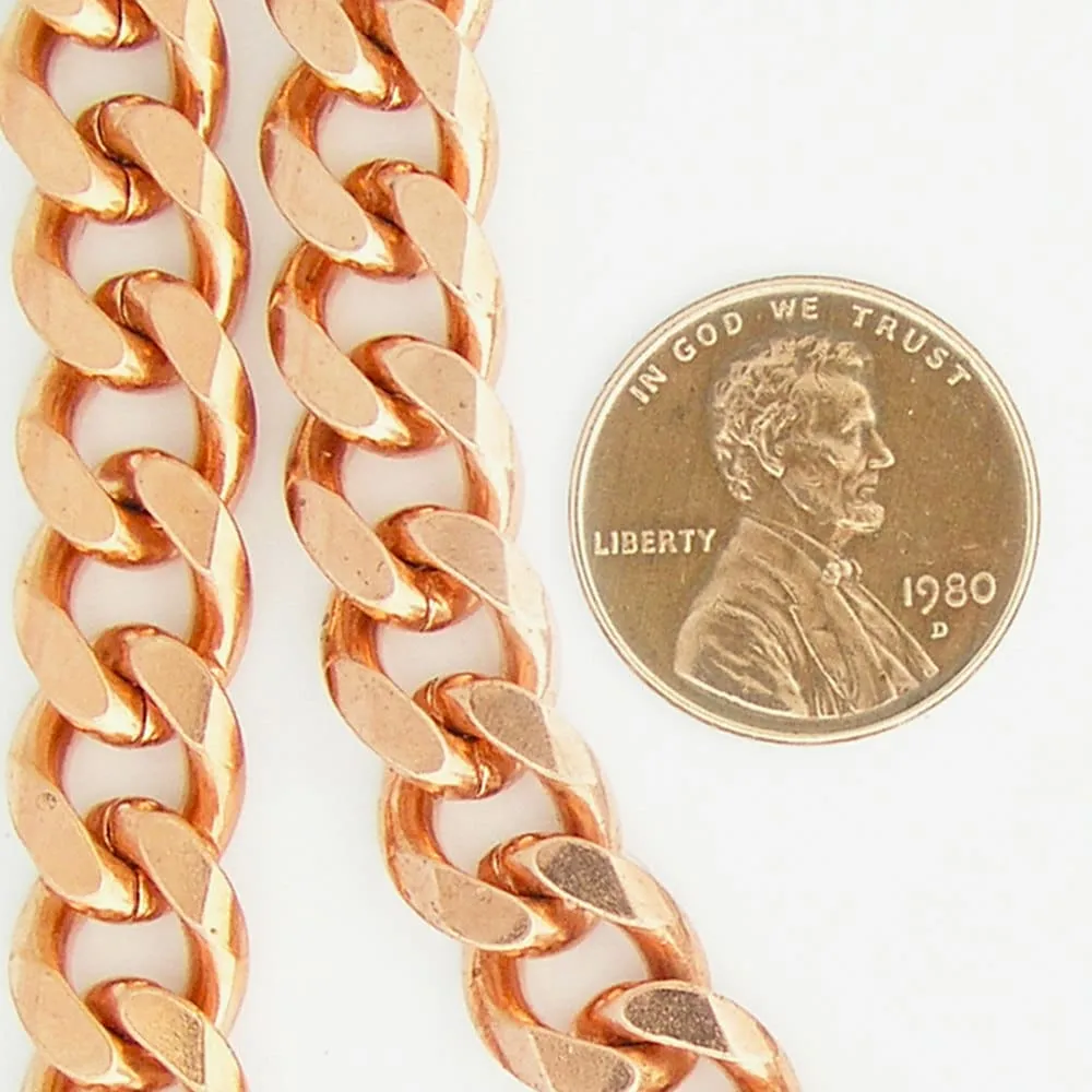 Bulk Copper Curb Chain 10mm Heavy Copper Chain by the Foot FC76 Copper Jewelry Making Supplies