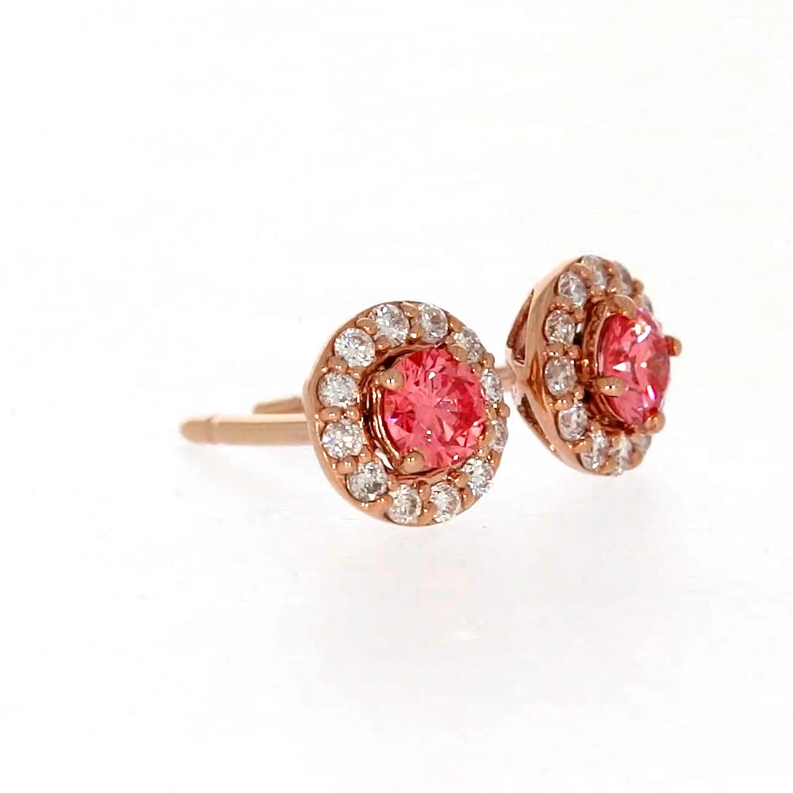 Celebration 9ct Rose Gold Round Brilliant Cut 1/2 CARAT tw of Lab Grown Diamond Stud Earrings