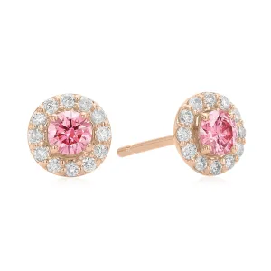 Celebration 9ct Rose Gold Round Brilliant Cut 1/2 CARAT tw of Lab Grown Diamond Stud Earrings