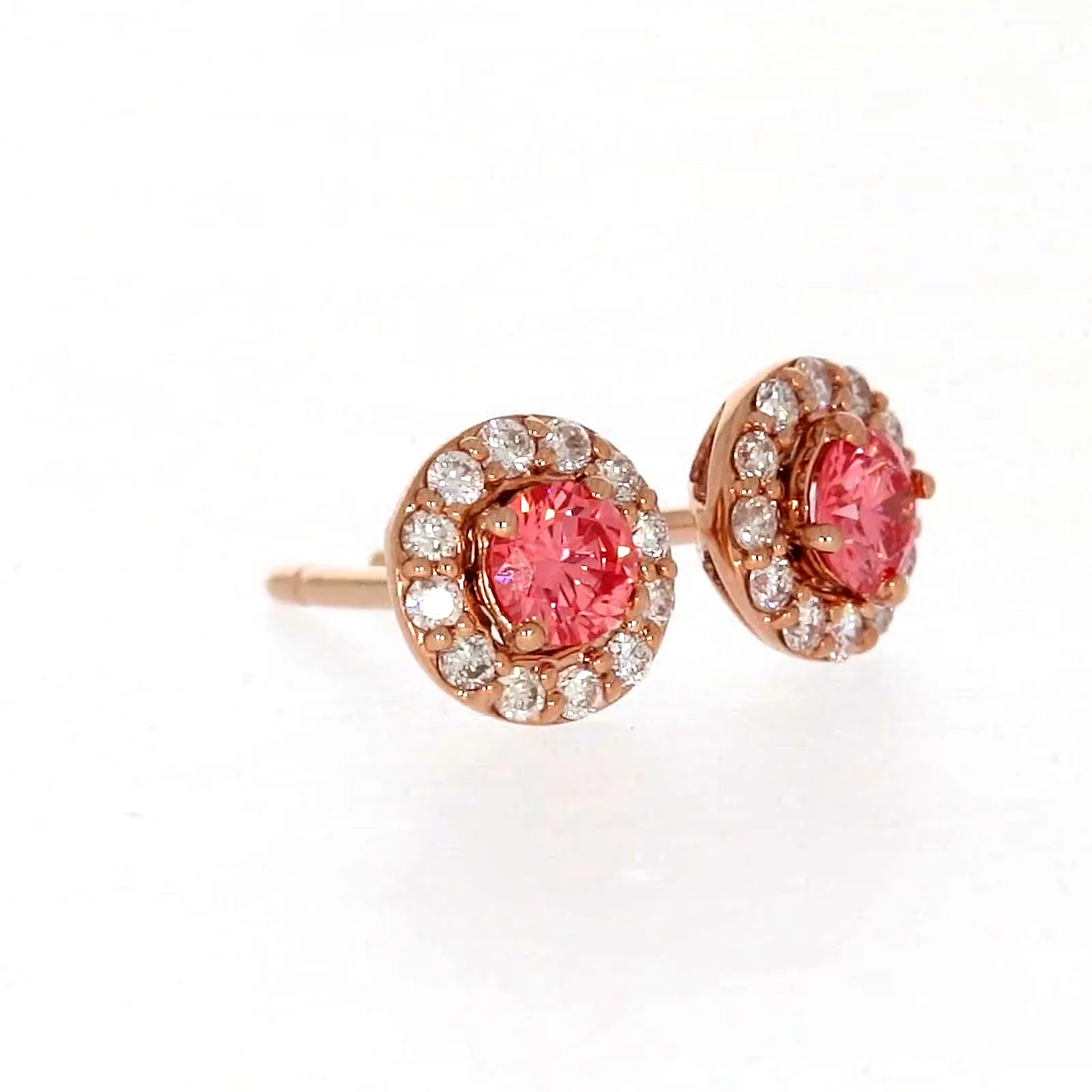 Celebration 9ct Rose Gold Round Brilliant Cut 1/2 CARAT tw of Lab Grown Diamond Stud Earrings