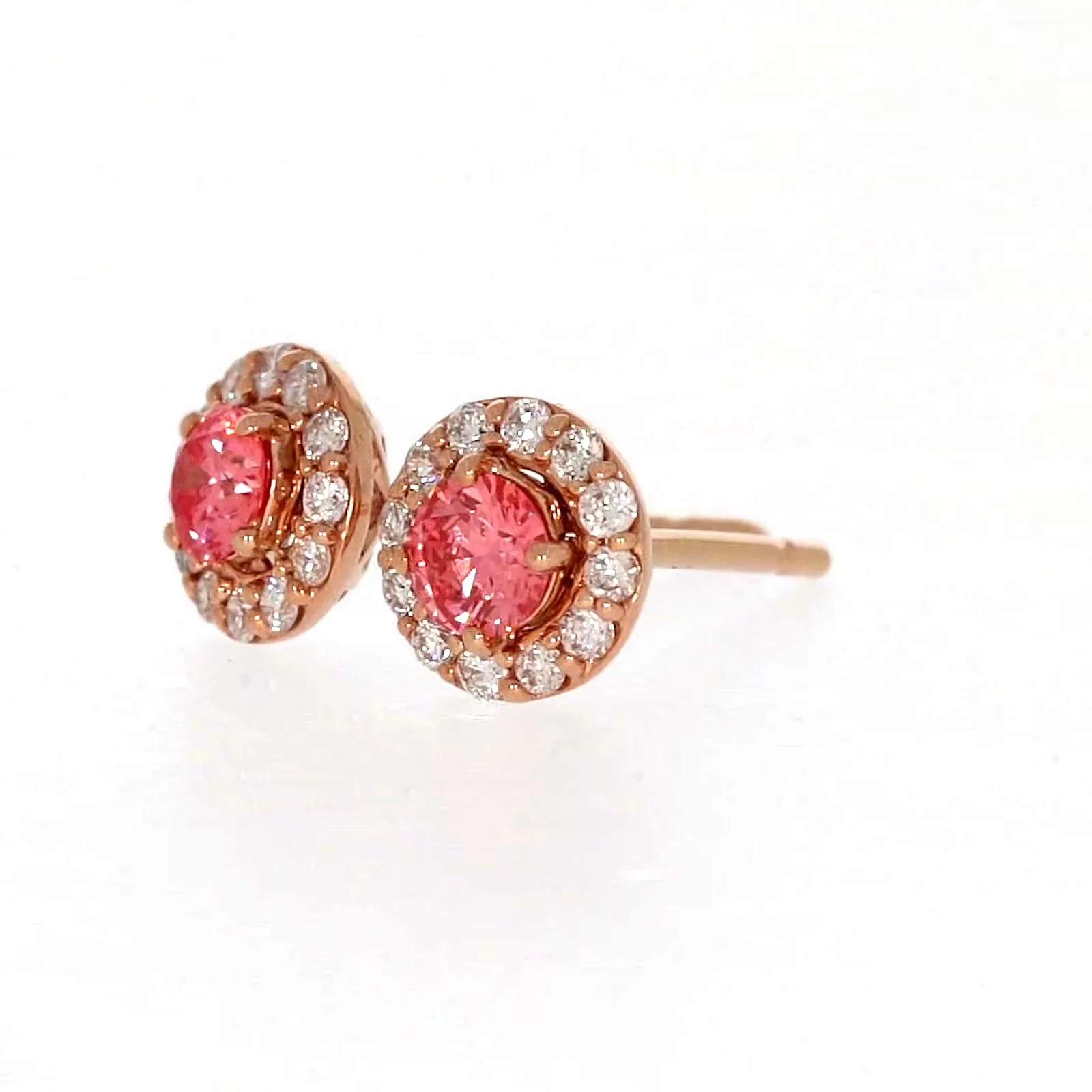 Celebration 9ct Rose Gold Round Brilliant Cut 1/2 CARAT tw of Lab Grown Diamond Stud Earrings