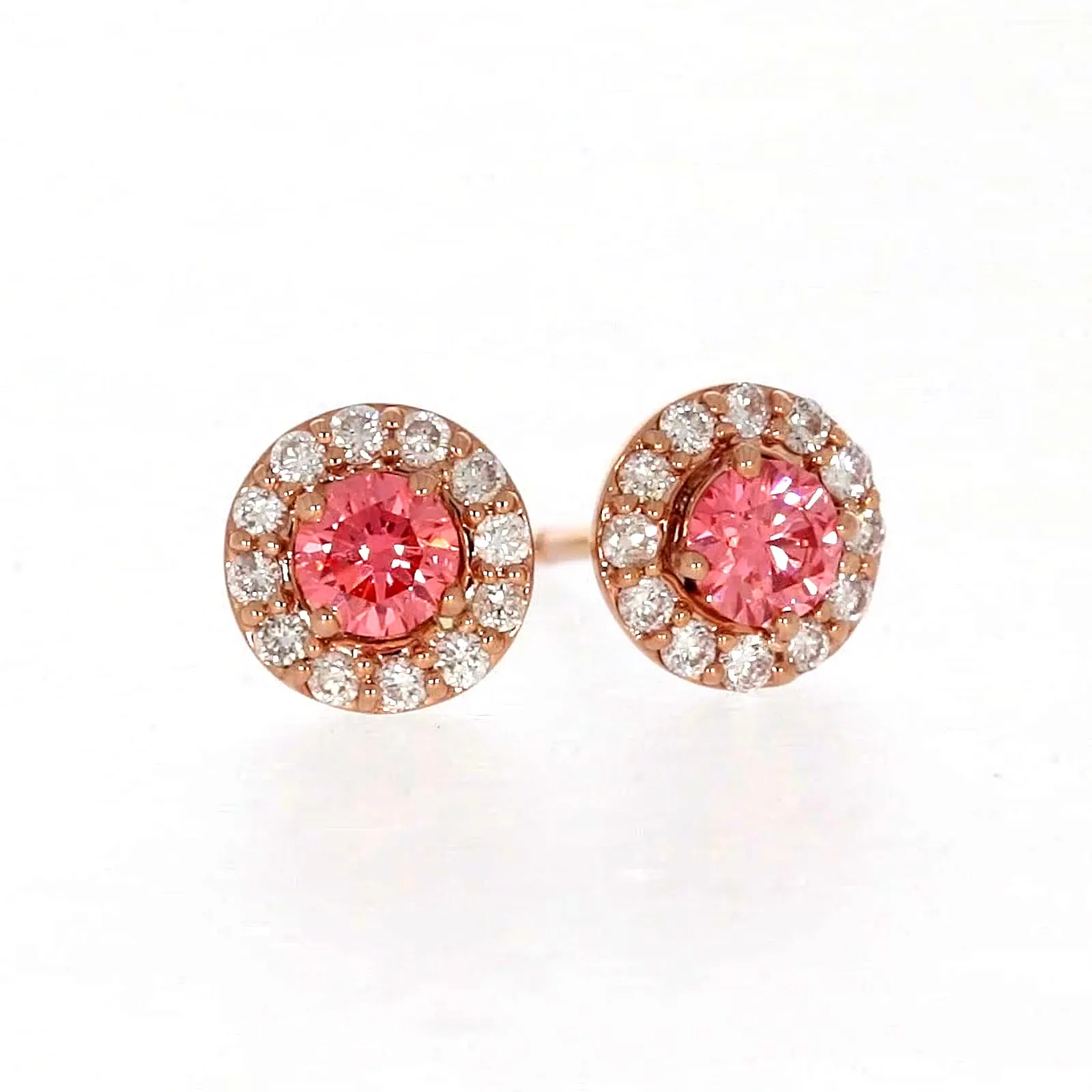 Celebration 9ct Rose Gold Round Brilliant Cut 1/2 CARAT tw of Lab Grown Diamond Stud Earrings