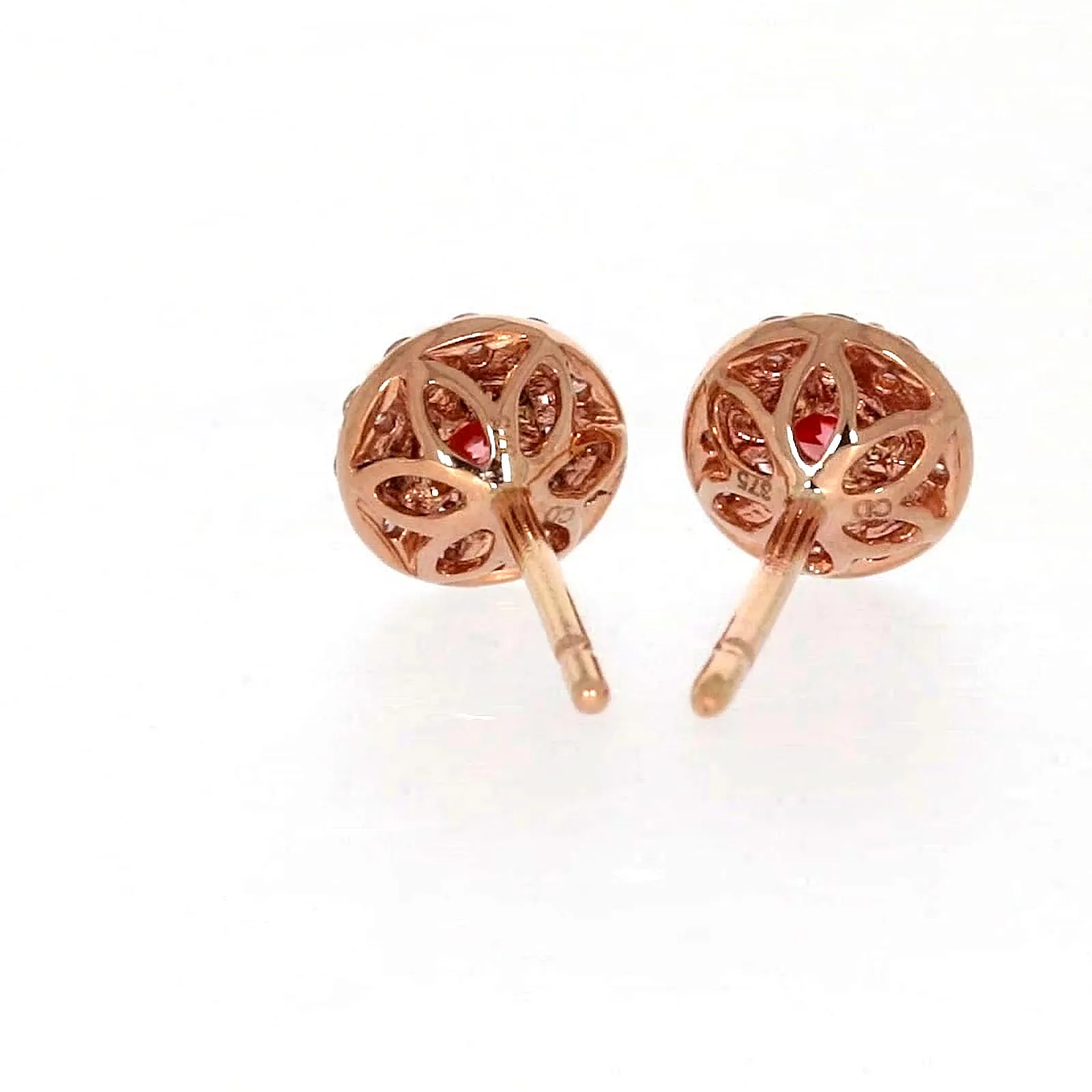 Celebration 9ct Rose Gold Round Brilliant Cut 1/2 CARAT tw of Lab Grown Diamond Stud Earrings