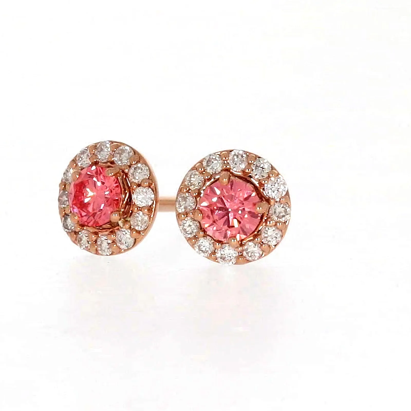 Celebration 9ct Rose Gold Round Brilliant Cut 1/2 CARAT tw of Lab Grown Diamond Stud Earrings