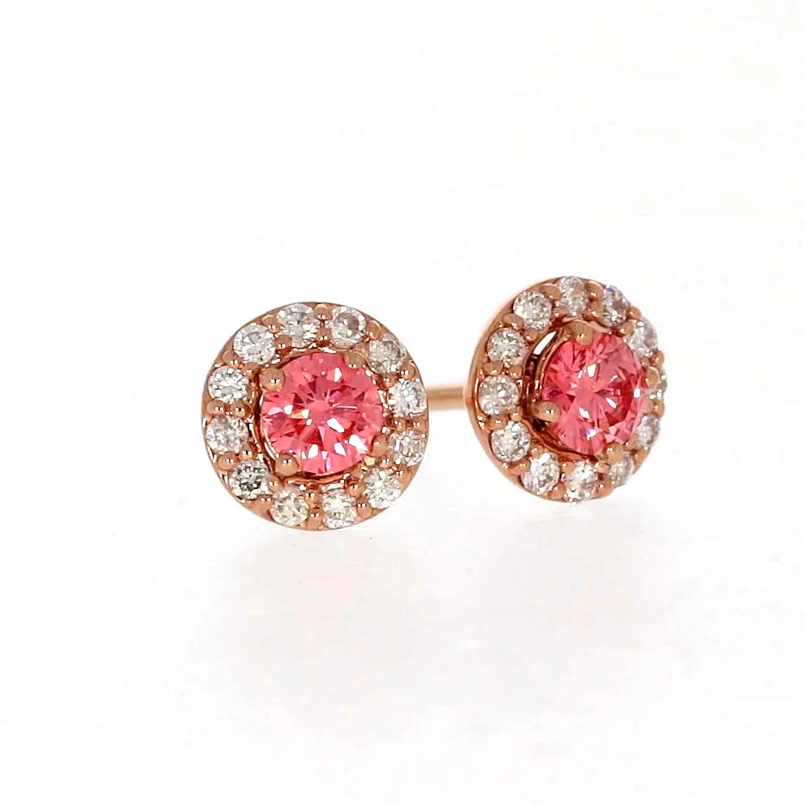 Celebration 9ct Rose Gold Round Brilliant Cut 1/2 CARAT tw of Lab Grown Diamond Stud Earrings