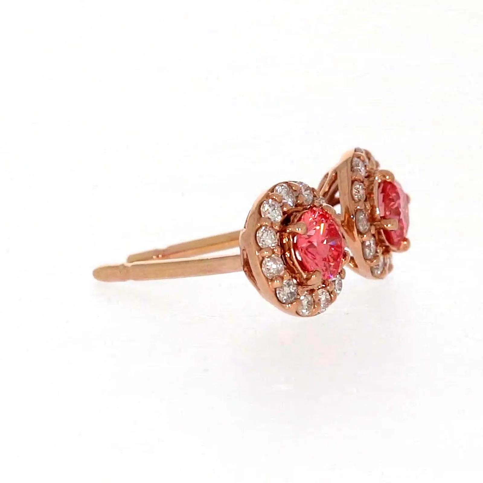 Celebration 9ct Rose Gold Round Brilliant Cut 1/2 CARAT tw of Lab Grown Diamond Stud Earrings