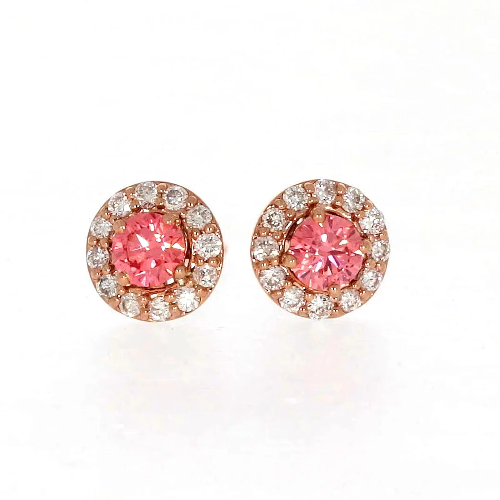 Celebration 9ct Rose Gold Round Brilliant Cut 1/2 CARAT tw of Lab Grown Diamond Stud Earrings