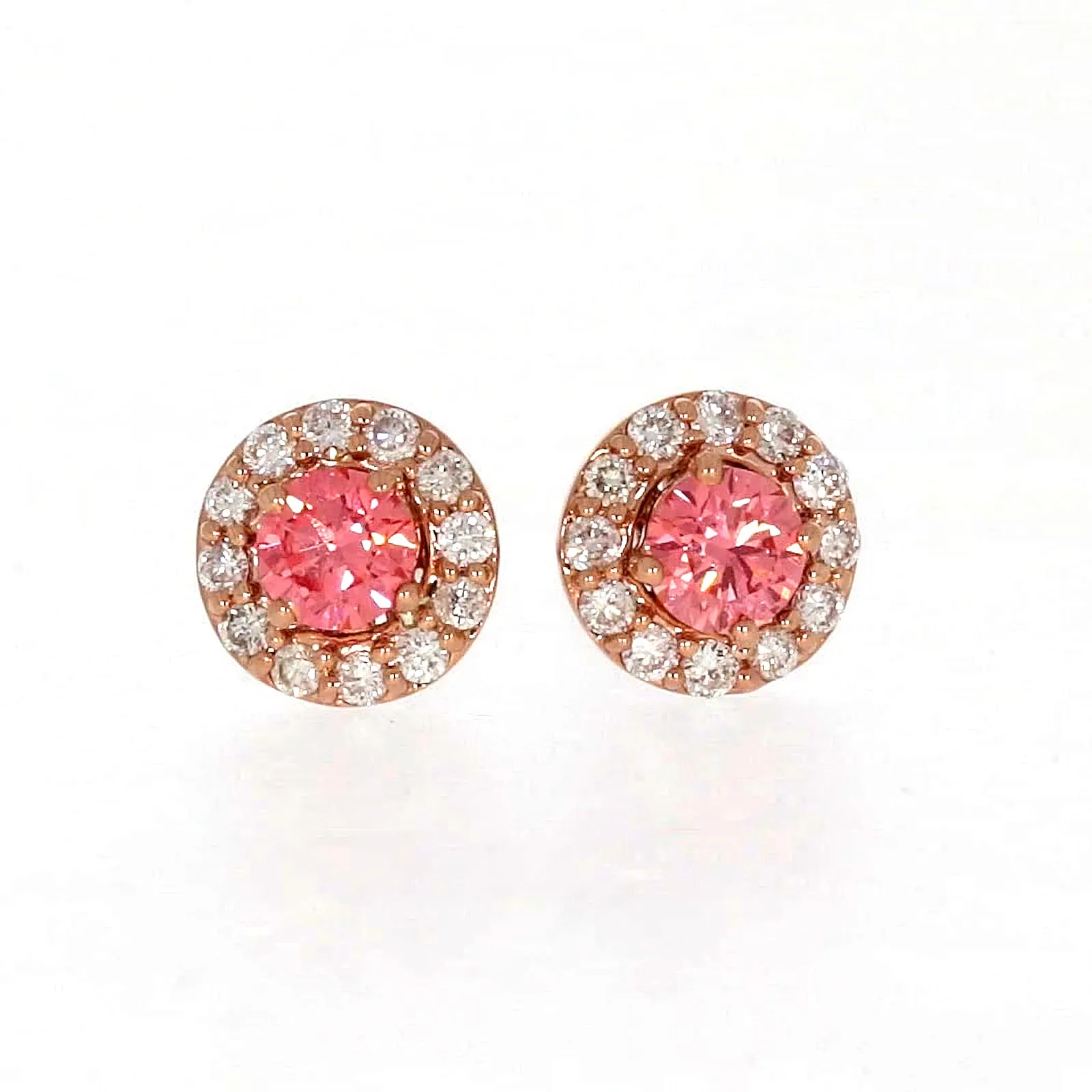 Celebration 9ct Rose Gold Round Brilliant Cut 1/2 CARAT tw of Lab Grown Diamond Stud Earrings