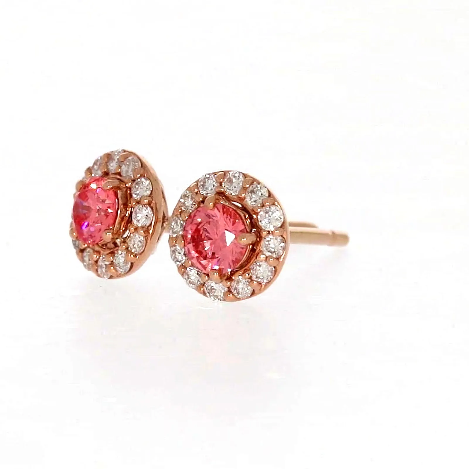 Celebration 9ct Rose Gold Round Brilliant Cut 1/2 CARAT tw of Lab Grown Diamond Stud Earrings