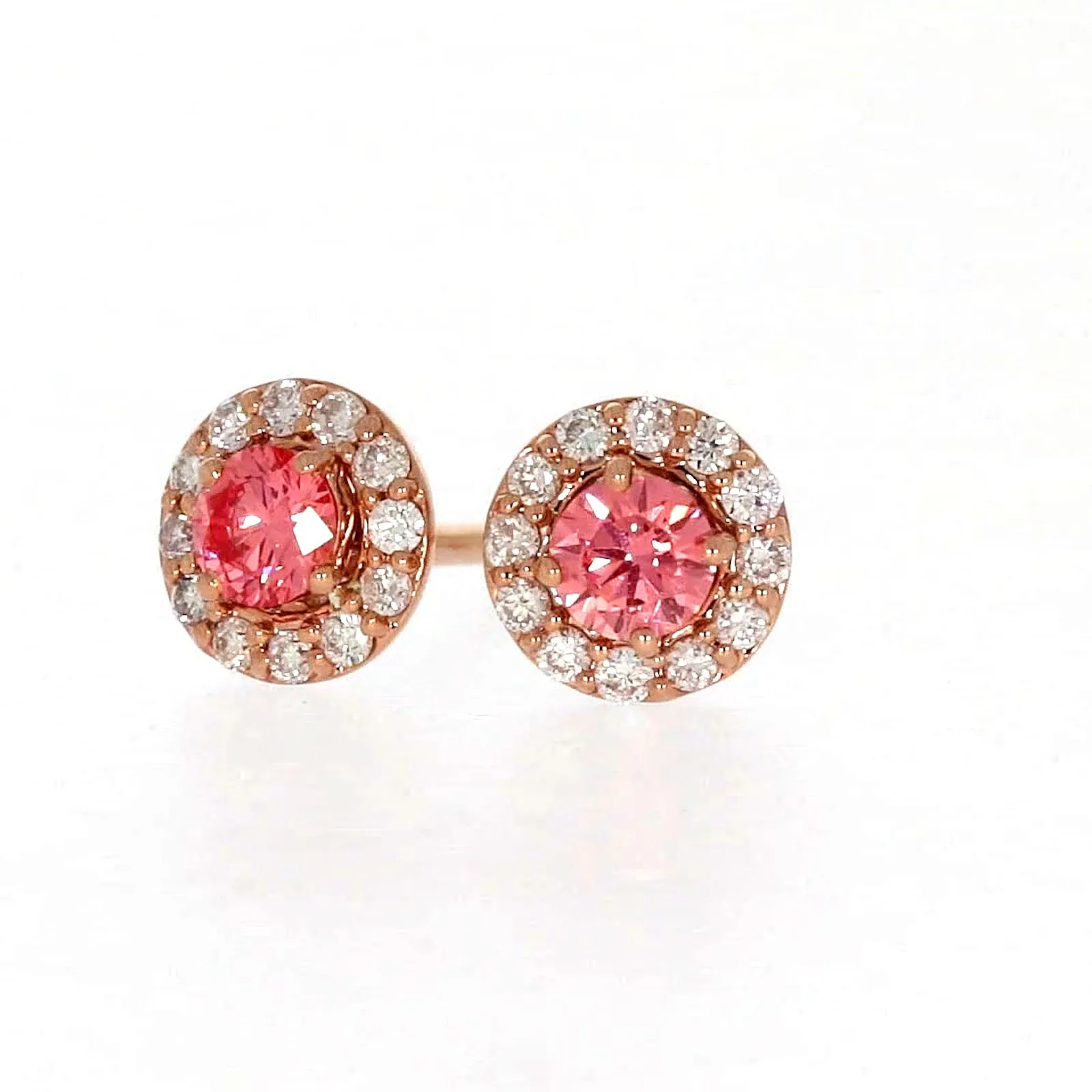 Celebration 9ct Rose Gold Round Brilliant Cut 1/2 CARAT tw of Lab Grown Diamond Stud Earrings