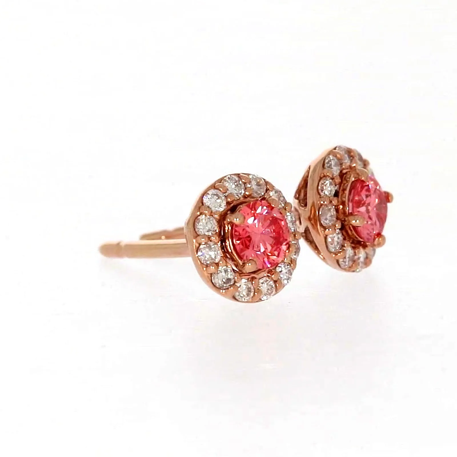 Celebration 9ct Rose Gold Round Brilliant Cut 1/2 CARAT tw of Lab Grown Diamond Stud Earrings