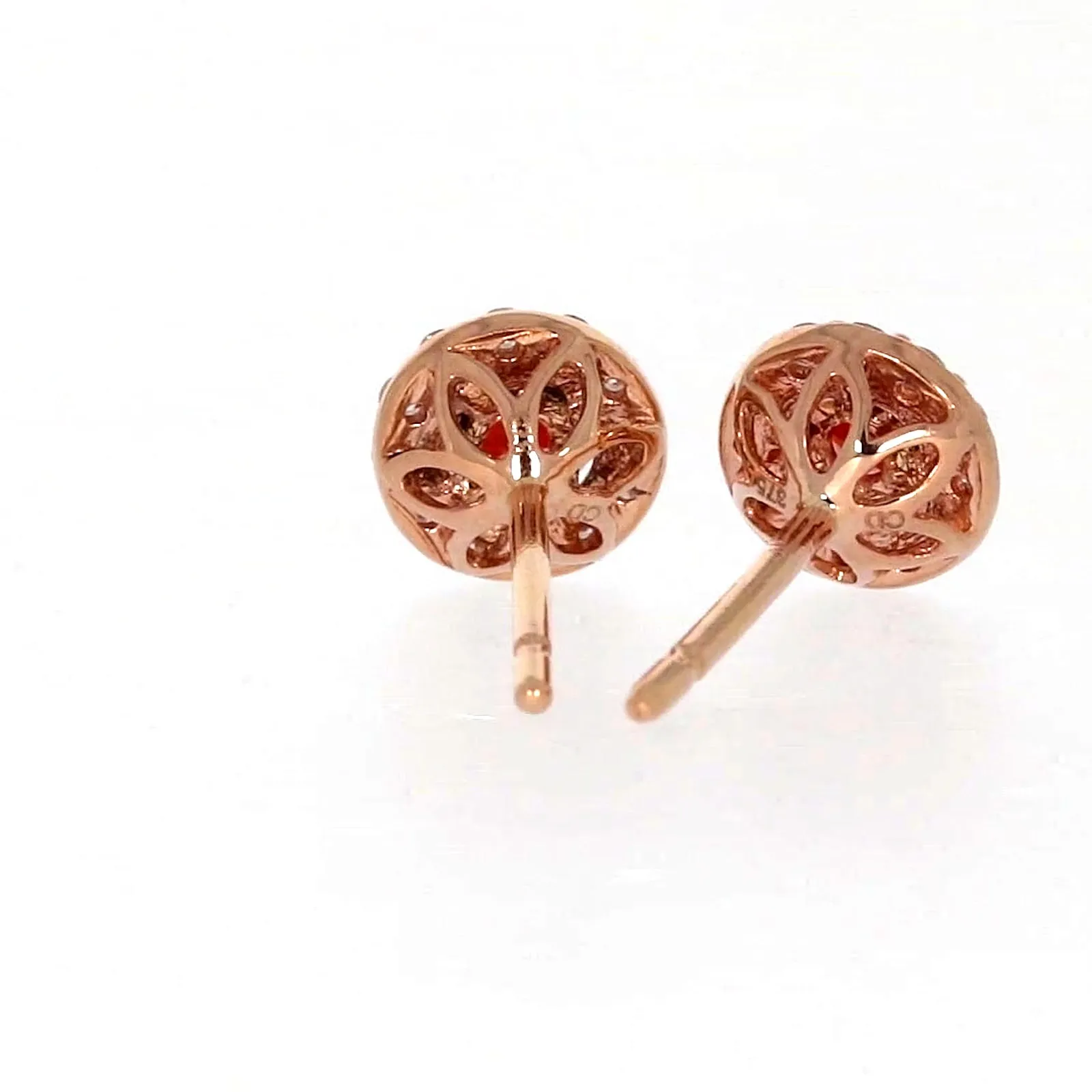 Celebration 9ct Rose Gold Round Brilliant Cut 1/2 CARAT tw of Lab Grown Diamond Stud Earrings