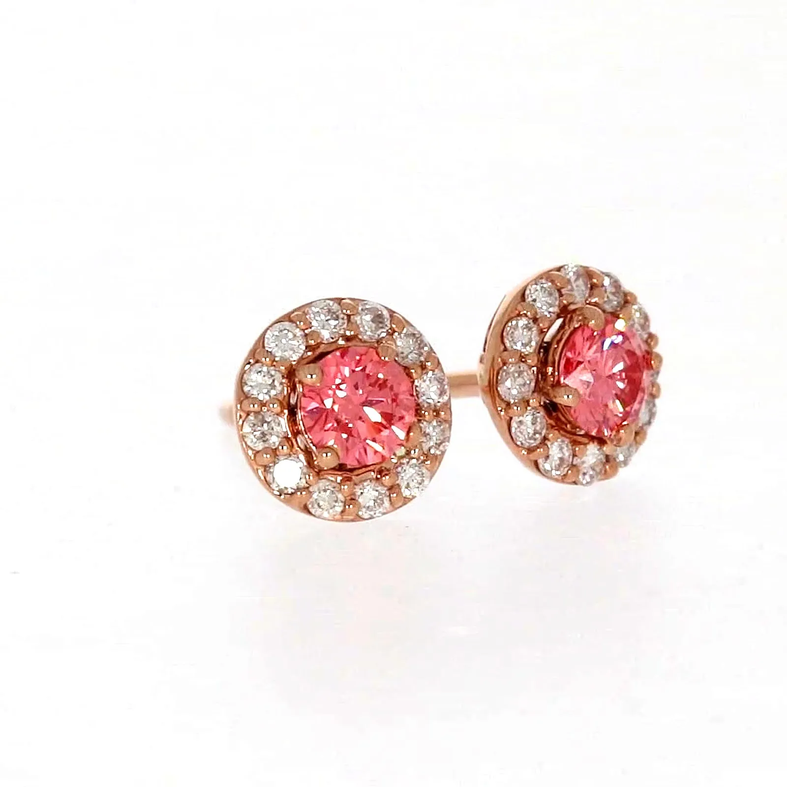 Celebration 9ct Rose Gold Round Brilliant Cut 1/2 CARAT tw of Lab Grown Diamond Stud Earrings